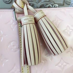 Louis Vuitton Neo Triangle Monogram Embossed Patent Leather Rose Ballerine