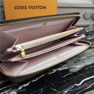 Louis Vuitton Zippy Wallet Monogram Canvas Rose Ballerine