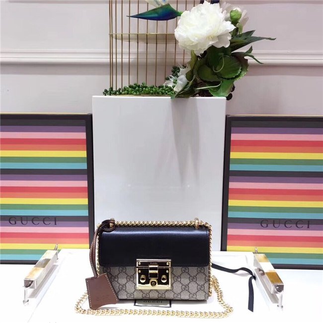 Gucci Padlock small GG Supreme Canvas Shoulder Bag (Varied Colors)