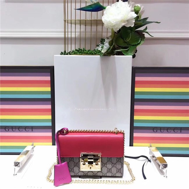 Gucci Padlock small GG Supreme Canvas Shoulder Bag (Varied Colors)