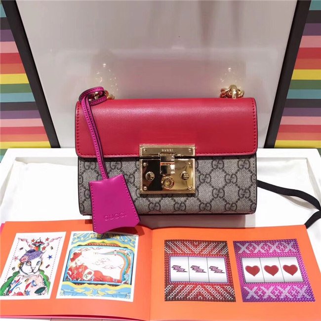 Gucci Padlock small GG Supreme Canvas Shoulder Bag (Varied Colors)