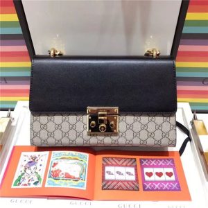 Gucci Padlock Medium GG Supreme Canvas Shoulder Bag (Varied Colors)