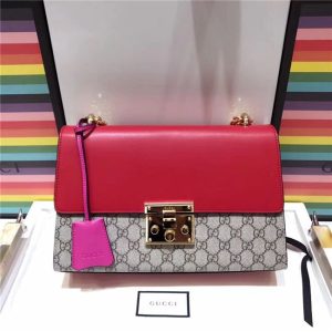 Gucci Padlock Medium GG Supreme Canvas Shoulder Bag (Varied Colors)
