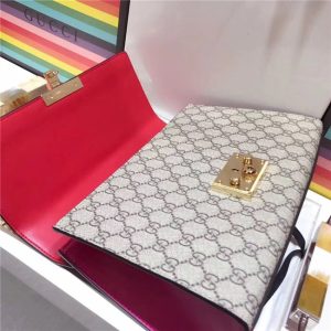 Gucci Padlock Medium GG Supreme Canvas Shoulder Bag (Varied Colors)