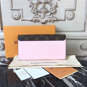 Louis Vuitton Cherrywood Wallet Patent Leather Rose Ballerine