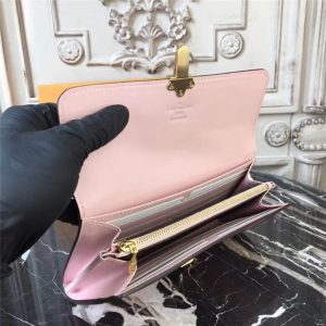 Louis Vuitton Cherrywood Wallet Patent Leather Rose Ballerine