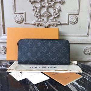 Louis Vuitton Zippy Wallet Vertical Monogram Eclipse Canvas