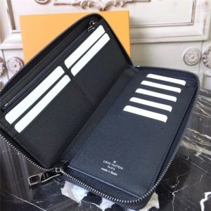 Louis Vuitton Zippy Wallet Vertical Monogram Eclipse Canvas