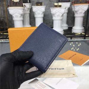 Louis Vuitton Slender Wallet Taiga Leather Bleu Marine