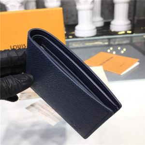 Louis Vuitton Slender Wallet Taiga Leather Bleu Marine
