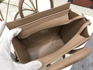 Celine Nano Luggage Smooth Leather Taupe
