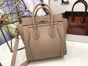 Celine Nano Luggage Smooth Leather Taupe