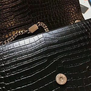 Yves Saint Laurent Medium Kate Tassel Chain Bag Crocodile Embossed Shiny Leather (Varied Colors)