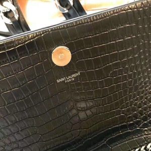 Yves Saint Laurent Medium Kate Tassel Chain Bag Crocodile Embossed Shiny Leather (Varied Colors)