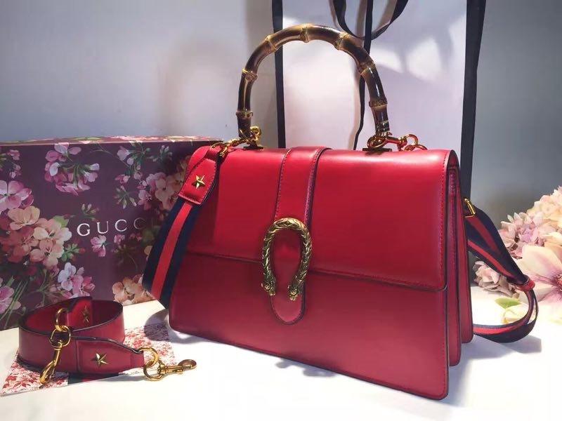 Gucci Dionysus Leather Top Handle Bag