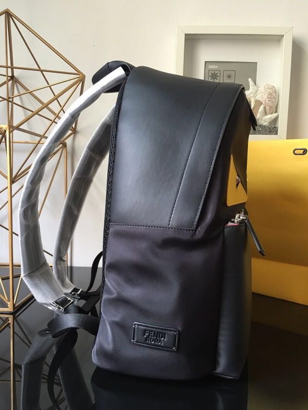 Fendi Monster Backpack Leather & Nylon
