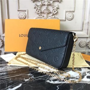 Louis Vuitton Pochette Felicie Monogram Empreinte Leather Noir