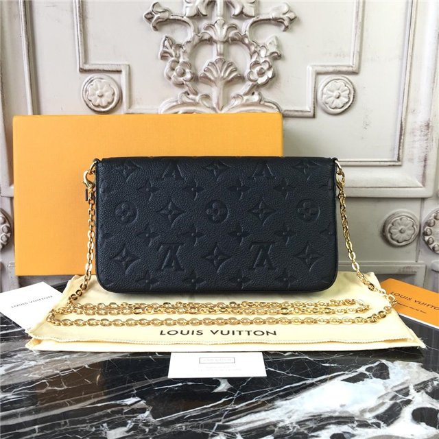 Louis Vuitton Pochette Felicie Monogram Empreinte Leather Noir