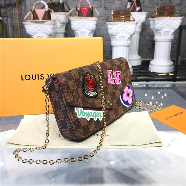 Louis Vuitton Pochette Felicie Damier Ebene Canvas