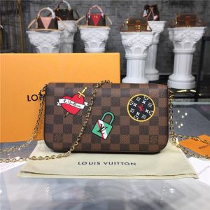 Louis Vuitton Pochette Felicie Damier Ebene Canvas