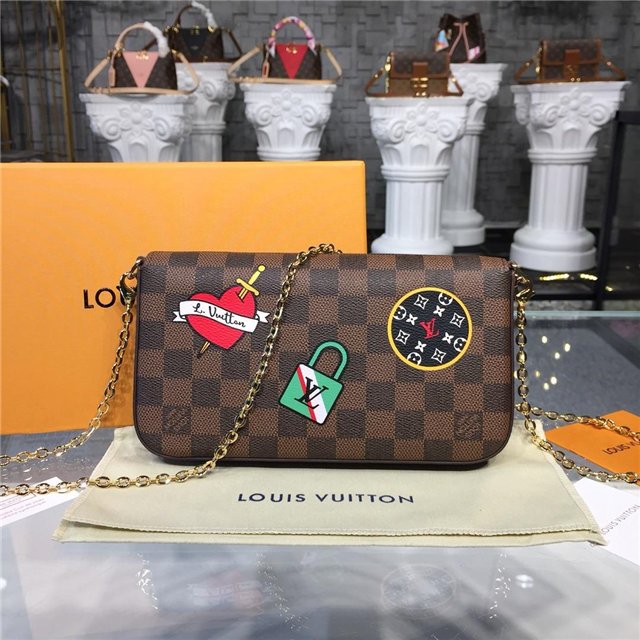 Louis Vuitton Pochette Felicie Damier Ebene Canvas
