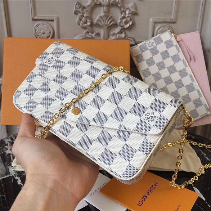 Louis Vuitton Pochette Felicie Damier Azur Canvas