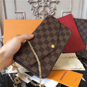 Louis Vuitton Pochette Felicie Damier Ebene Canvas
