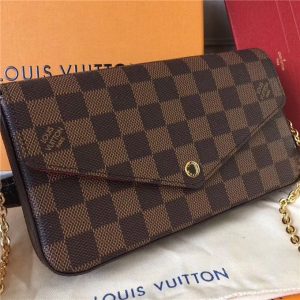 Louis Vuitton Pochette Felicie Damier Ebene Canvas