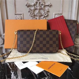 Louis Vuitton Pochette Felicie Damier Ebene Canvas