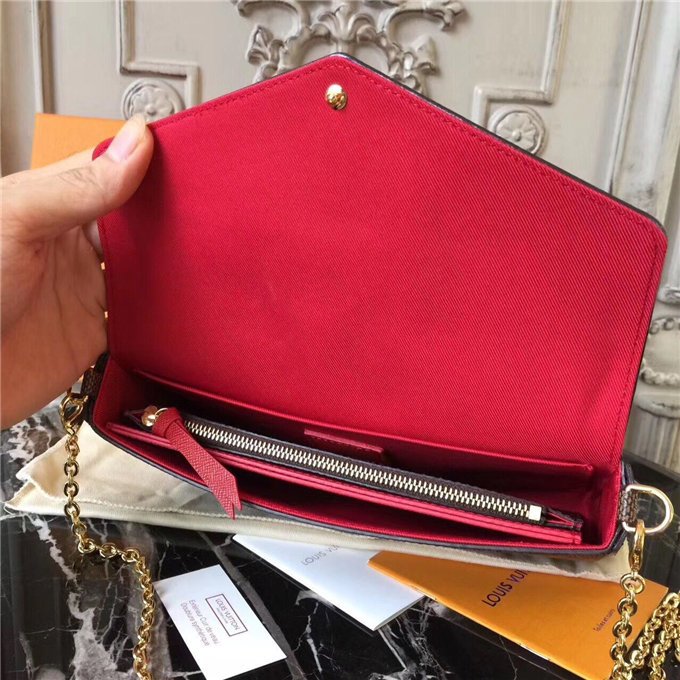 Louis Vuitton Pochette Felicie Damier Ebene Canvas