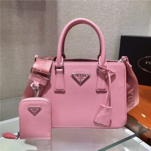 Prada Saffiano Leather Handbag Pink 1BA296