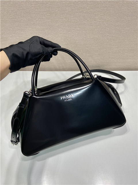 Prada Supernova Medium Black Brushed Leather Handbag