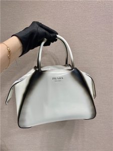 Prada Supernova Small White Brushed Leather Handbag