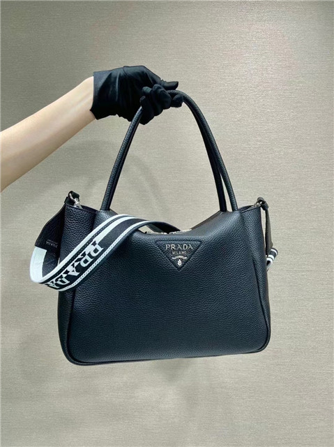 Prada Large Black Leather Handbag 1BC170