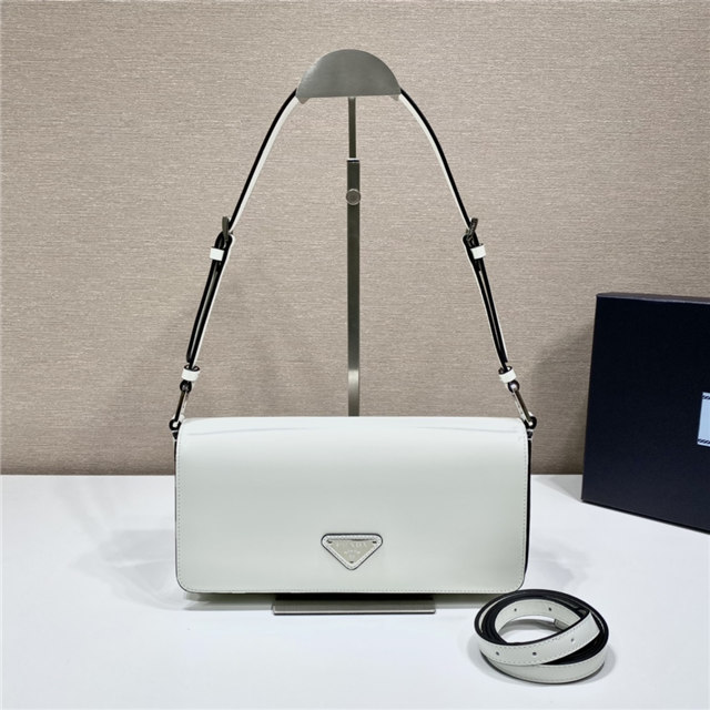 Prada Femme White Leather Bag 1BD223
