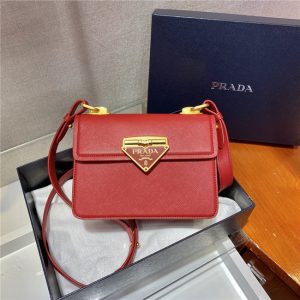 Prada Saffiano Leather Bag Red