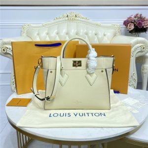 Louis Vuitton On My Side MM Greige Beige