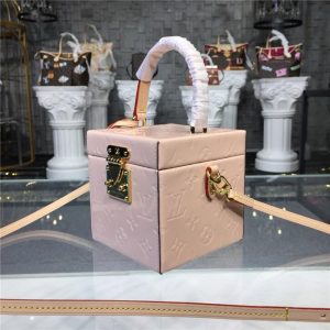 LV Bleecker Box Monogram Vernis Leather Rose Ballerine