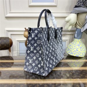 Louis Vuitton OnTheGo MM M46448 Gray Denim