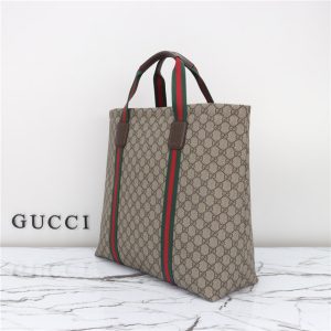 Gucci GG Tender Medium Tote Bag 763287 Brown