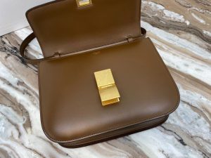 Celine Medium Classic Box Bag Chocolate