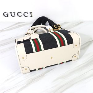 715666 Black GG Canvas/White-5