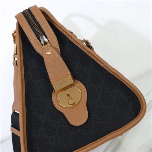 715666 Black GG Canvas/Brown-7