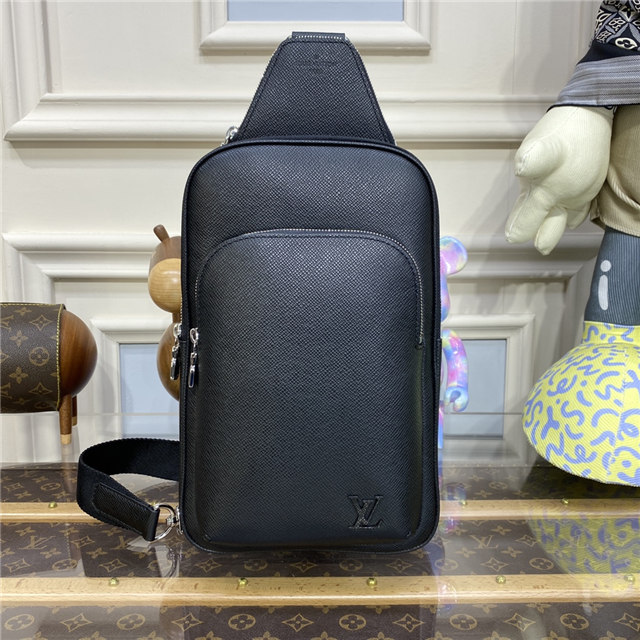 Louis Vuitton Avenue Slingbag Taiga Leather - Men - BLACK