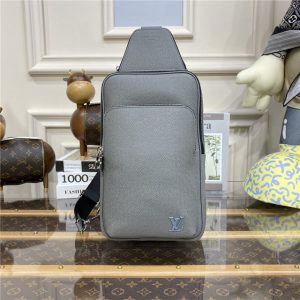 Louis Vuitton Avenue Slingbag Taiga Leather - Men - Grey