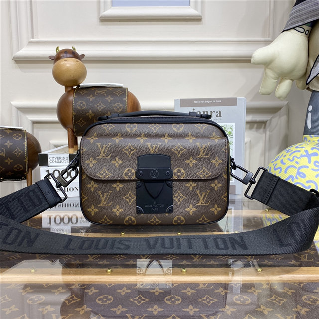 Louis Vuitton S Lock Messenger Monogram Macassar Canvas M45806