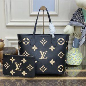 Louis Vuitton Neverfull MM Monogram Empreinte Black/Beige