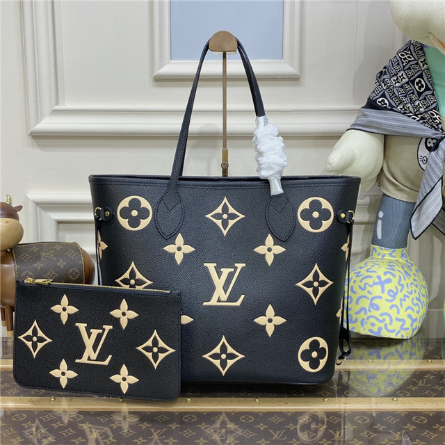 Louis Vuitton Neverfull MM Monogram Empreinte Black/Beige