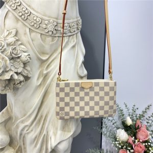 Louis Vuitton Double Zip Pochette Damier Azur