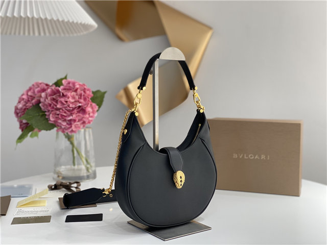 Bvlgari Serpenti Ellipse 291640 Black Leather-2.jpg